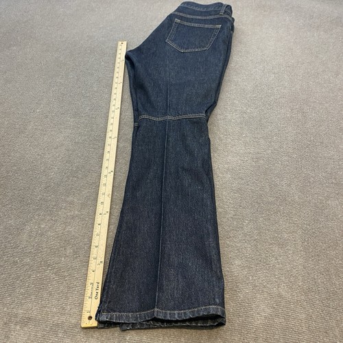 vtg GAP Flare Double Knee Jeans Womens 14 Fits 35x32 Bootcut Ankle Zip 90s - Picture 10 of 14