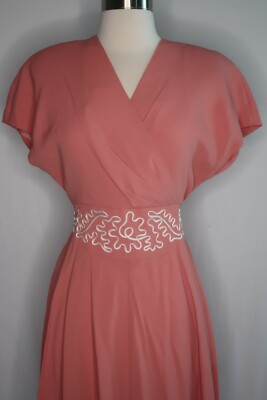Donna Ricco Pink White Wrap Belted Evening Cocktail Dress Sz 10P USA Made | eBay Donna Ricco Pink White Wrap Belted Evening Cocktail Dress Sz 10P USA Made | eBay