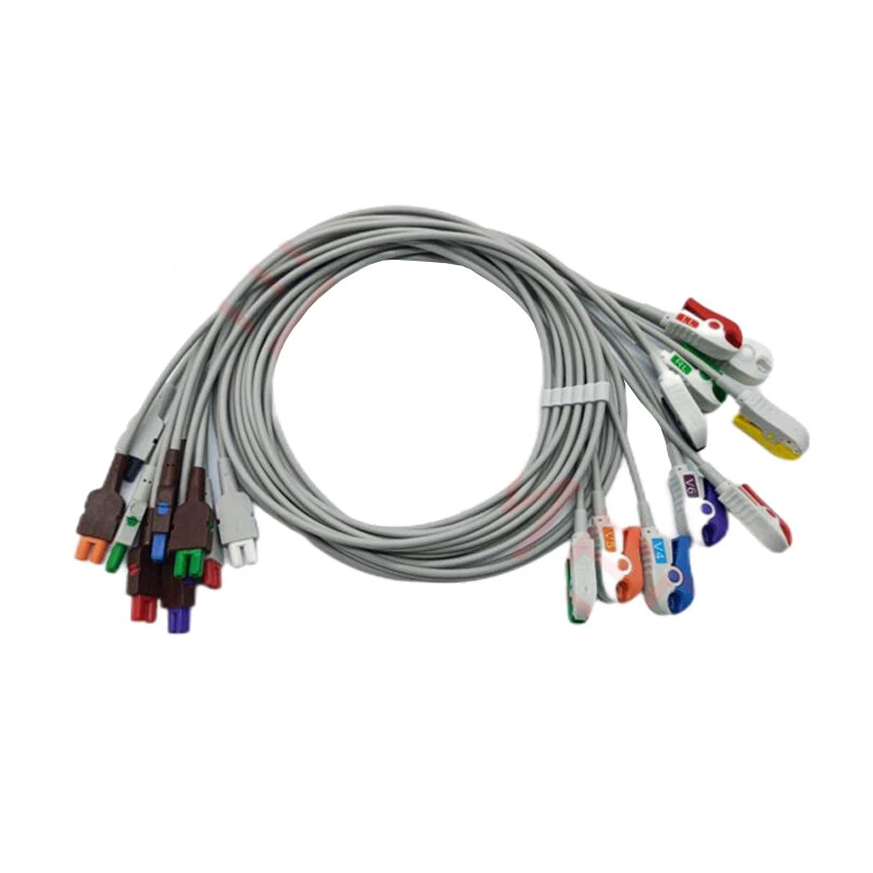 REDY-MED Diagnostic ECG Leadwire Set, Base 10 Grabber AHA for GE HealthCare 2104749-001