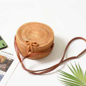 woven round handbag