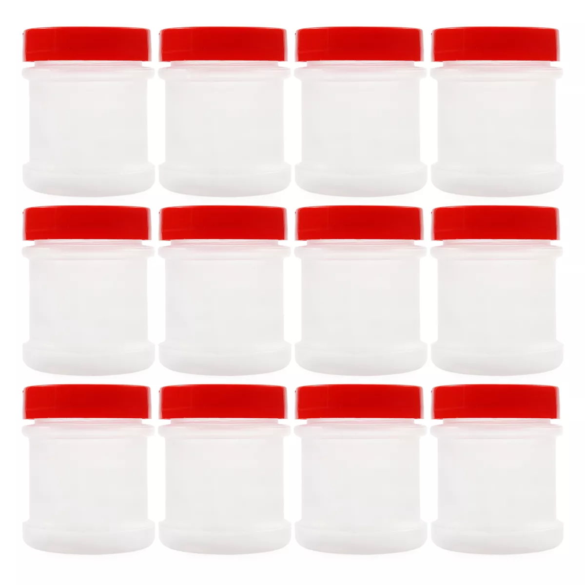 Mini Plastic Spice Jars w/Sifters (12-Pack); 2 Tablespoon Capacity 1 Fluid  Oz