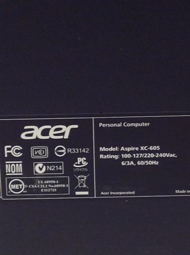 Acer Aspire XC-605 Computer i3 4130 3.40GHz w/ 500GB HD, 4GB RAM & DVD/RW WORKS - Picture 9 of 13
