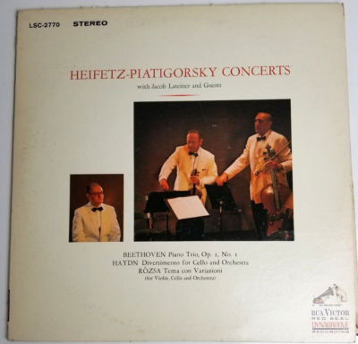 Heifetz Piatigorsky Concerts Beethoven Haydn Rozsa RCA LSC-2770