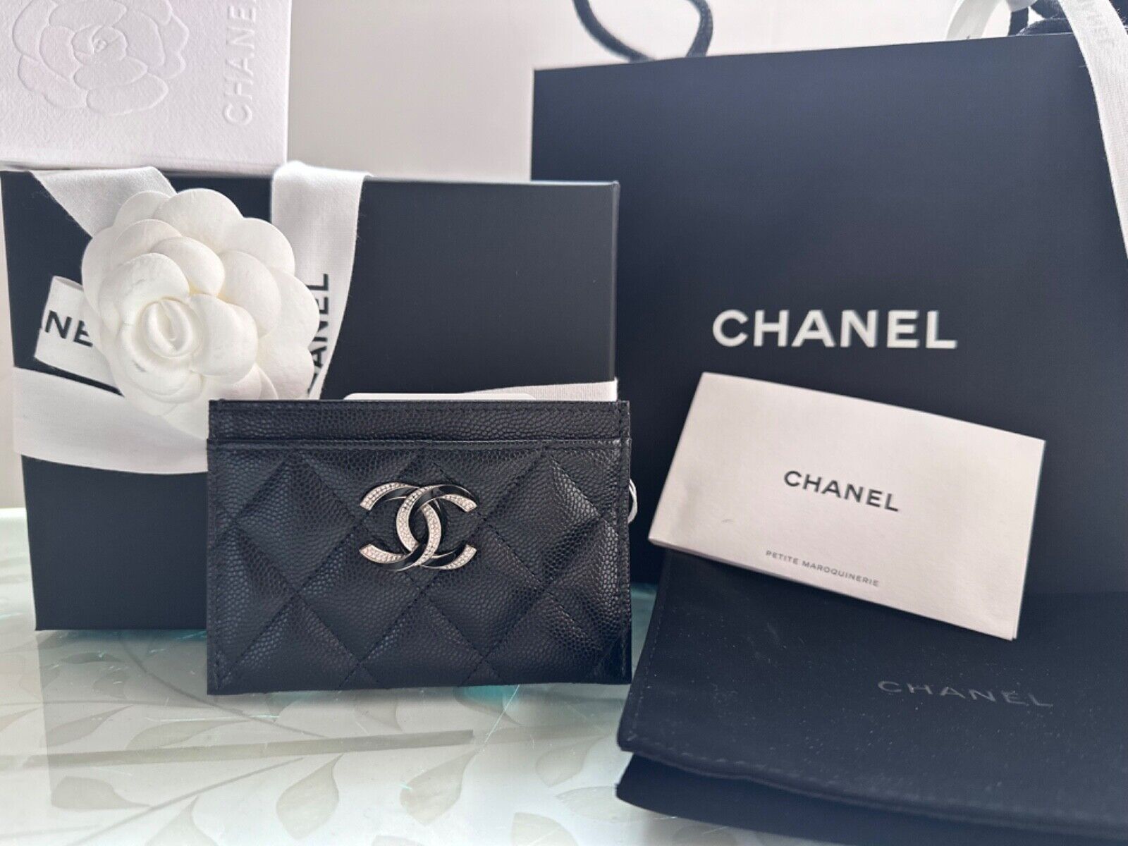 CHANEL, Accessories, Chanel 23c Caviar Large Cc Cardholder Nwt