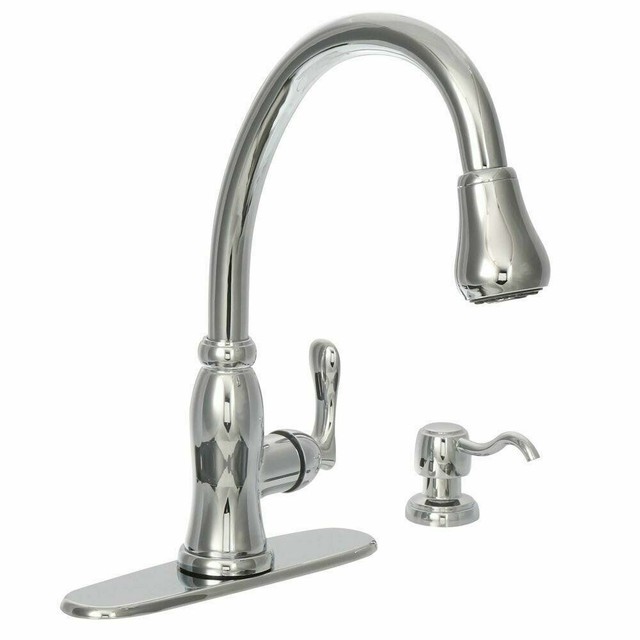Glacier Bay 67070 0801 Single Handle Pull Down Kitchen Faucet