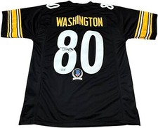 DARNELL WASHINGTON SIGNED PITTSBURGH STEELERS JERSEY BECKETT BAS COA W211380