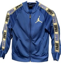 Michael Jordan Jumpman Blue Full Zip Track Jacket, Youth Small 8-10yrs 
