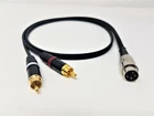 QUAD 4 Pin Din Plug to 2 x RCA Gold Phono Plugs Cable Lead Quad 33 44 303 405-2