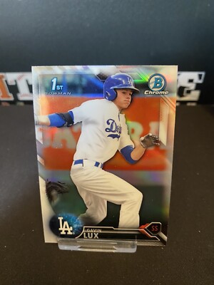 2016 Bowman Draft Chrom 1. Refraktor parallel Gavin Lux LA Dodgers B1-T11