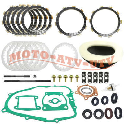 Clutch Plates Push Rod Ball Kit & Gasket for Yamaha Blaster 200 YFS200 1988-2006
