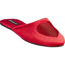 INC INTERNATIONAL CONCEPTS Womens Red Padded Insole Slide Slippers 5-6 Small