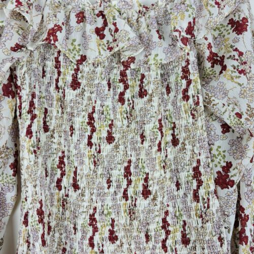 Sabo Skirt Dress Size M Off-Shoulder Mini Floral Cottagecore Boho Long Sleeve - Picture 5 of 6