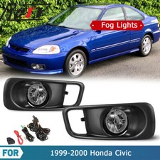 Pair For Honda Civic 1999-00 Clear Lens Bumper Fog Light Lampswiringswitch Kit Pair For Honda Civic 1999-00 Clear Lens Bumper Fog Light Lampswiringswitch Kit
