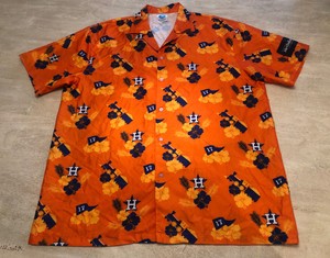 houston astros button up shirt