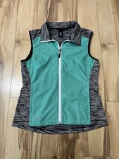 NIVO Women’s Sz M Golf Performance Vest Teal, Gray Wind Breaker Stretch Active