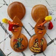 Nacchere di legno dipinte a mano  originali Made In Spain