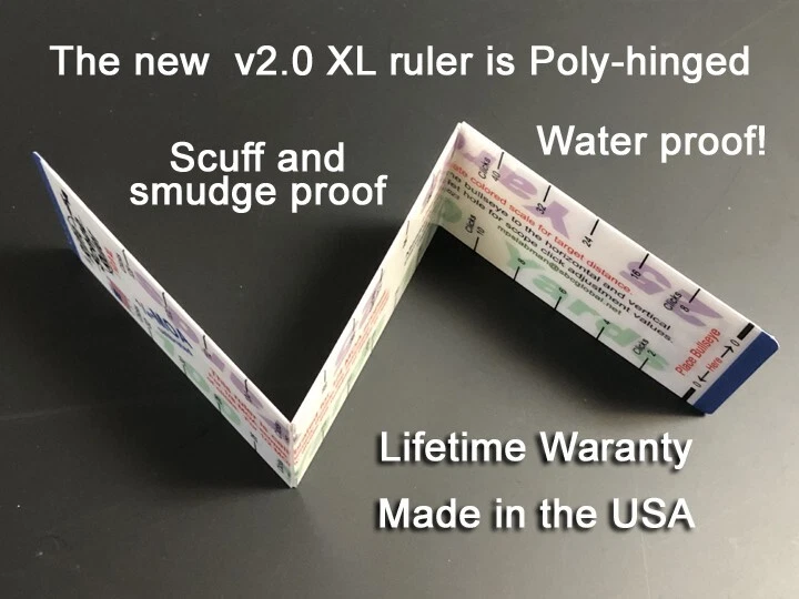 Mira telescópica para rifle regla mira telescópica calculadora de clic (paquete de valor combinado de cuatro reglas) Foto 4 de 4