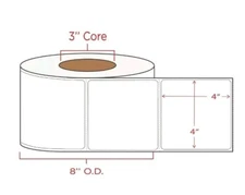62 Rolls 4x4 Direct Thermal Shipping Labels  1650 / roll 102,300 labels 31 Cases