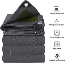 Canvas Tarps 16 oz 20ft x 20ft/24ft/30ft Heavy Duty Waterproof Tarpaulin Cover