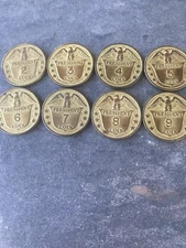 Commemorative Presidential Coins. Total Of 29 as pictured.  Plastic coins. 