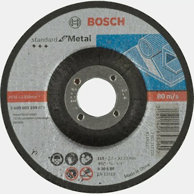 Bosch Standard Niedergepresste Metalltrennscheibe 115 mm 2,5 mm 22 mm