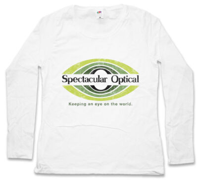 SPECTACULAR OPTICAL DAMEN LANGARM T-SHIRT Videodrome Sign Logo Company Symbol