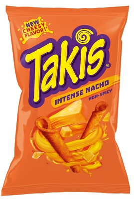 12 X Takis Intense Nacho Non-Spicy Cheese Rolled Tortilla Chips 260g Each