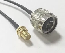 8" N male plug to RP SMA female jack RF Pigtail Cable Coaxial Jumper RG174 20cm