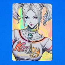 Harley Quinn Batman Rainbow Foil Holographic Character Figure Art Card B
