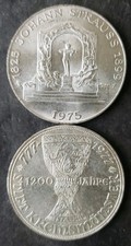 1975 and 1977 Austria 100 Schilling Silver Coins
