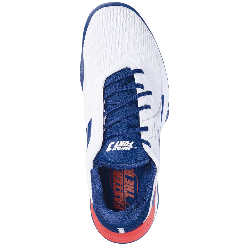 Babolat Baskets Propulse Fury 3 Chaussures Tennis sport blanc 30S24425 1005 SALE - Photo 4/4