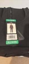 adidas Black Striped Tracksuit Set XL 18/20 Hoodie  Pants Jogger 2 Piece