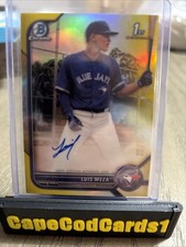 2022 Bowman Chrome - Prospect Autographs Luis Meza #CPA-LM Yellow Refractor /75