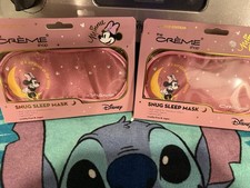 Lot 2 NEW The Cr me Shop Disney Minnie Mouse Silk Snug Sleep Mask SPA DAY