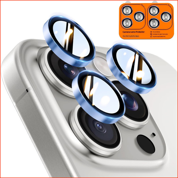 Kameraschutz Ultra Hd 9H+ HäRte Kratzfest FüR Iphone 16 Pro Max Hellblau-image