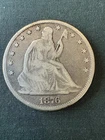 1876-CC Seated Liberty Half Dollar Coin