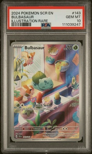 PSA 10 Bulbasaur 143/142 Stellar Crown Illustration Rare Pokemon Card