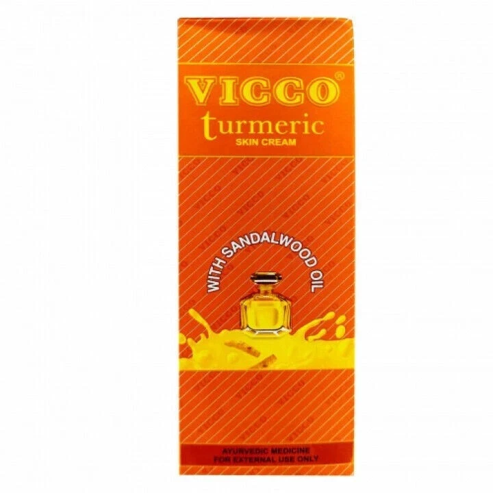 5 x Vicco 姜黄护肤霜 (Vegan) 15 克 每件 (5 件装) 含檀香木油 — 第 3/3 张图片