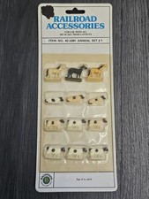 Bachmann HO 42-2301 Animal Set 1 for HO Train Layouts MOC Horses Cows