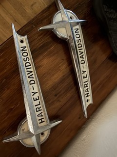 Vintage Harley Davidson Tank Emblems FL FLH