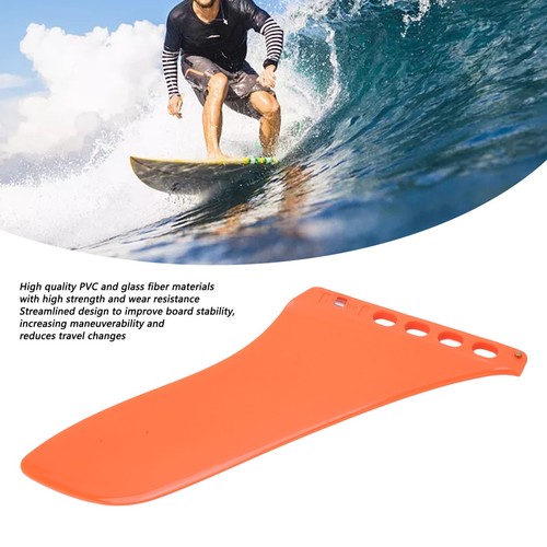Surfboard Single Fin PVC Surf Tail Fin Special Shaped Balanced Rudder Orange ZZ - Picture 2 of 12
