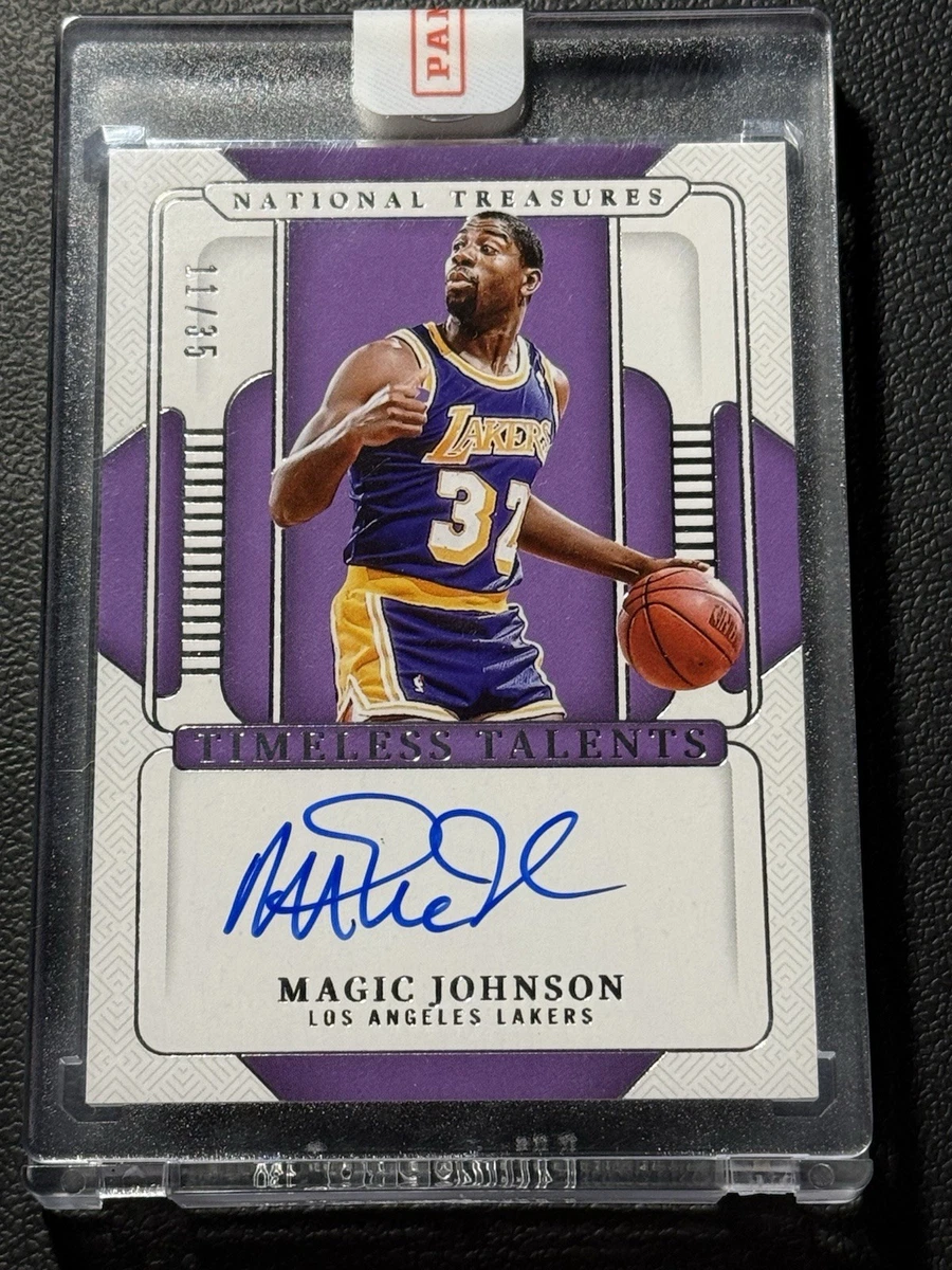 Panini Magic Johnson Basketball Autographed Sports Trading Cards