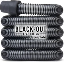 Resplabs CPAP Hose, 6 Foot Black Out Tubing - Universal Tube Compatible with Mos