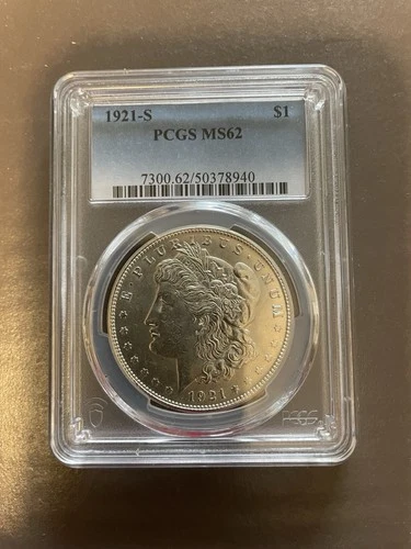 1921-S Morgan Silver Dollar MS62