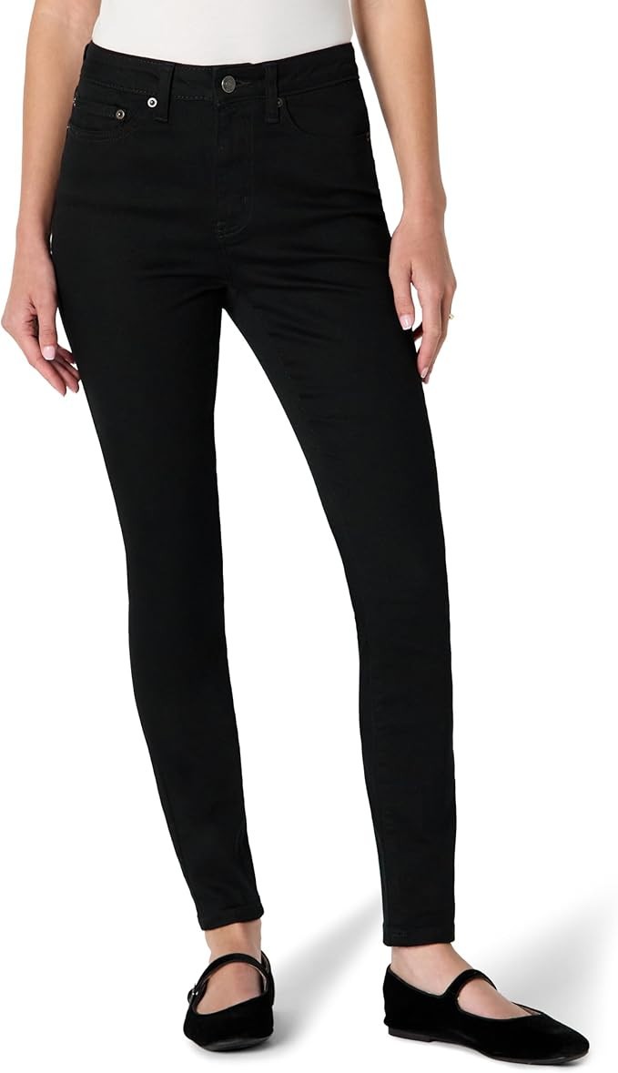 NEW Amazon Essentials Women's High Rise Skinny Jean Jegging, High Stretch, Black