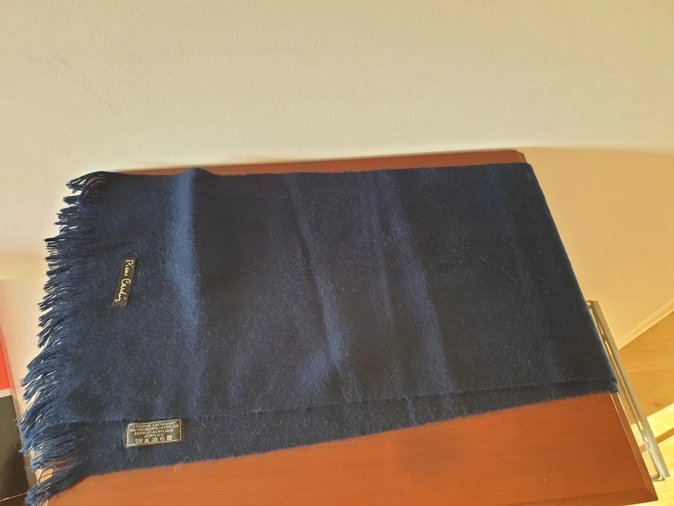 BUFANDA FOULARD PIERRE CARDIN CACHEMIRA AZUL - Imagen 2 de 4