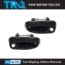 TRQ Black Front Outside Exterior Outer Door Handle Set for 00-05 Hyundai Accent