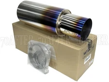 Greddy RS-Ti Universal Titanium Exhaust Muffler (2.5"/63mm) Inlet (4"/105mm) Tip
