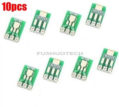 10Pcs SOT223 Dip SIP3 Adapter Pcb Board Converter Double-Side Smd SOT89 To Ic hp