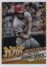 2020 Topps Decades Best Chrome Series 2 Gold Refractor 25/50 Johnny Bench 0b0